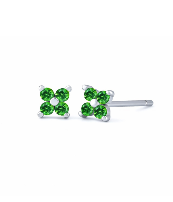 Pendientes circonitas verdes