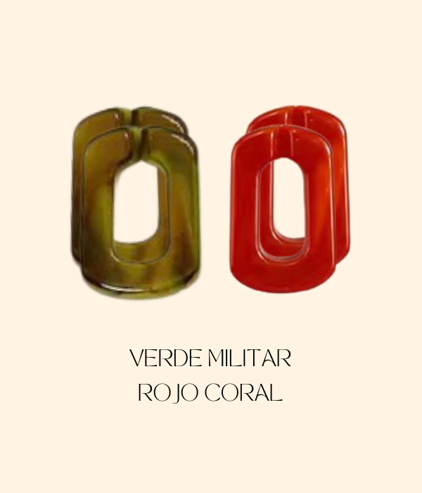 Combinación Verde Militar + Rojo Coral