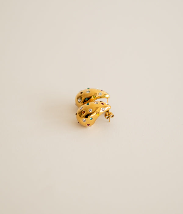 Pendientes Gotas Circonitas Oro