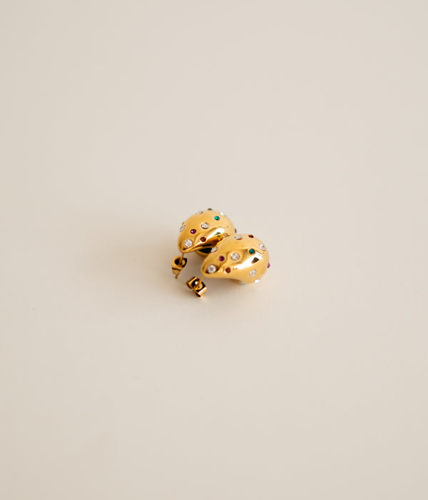 Pendientes Gotas Circonitas Oro