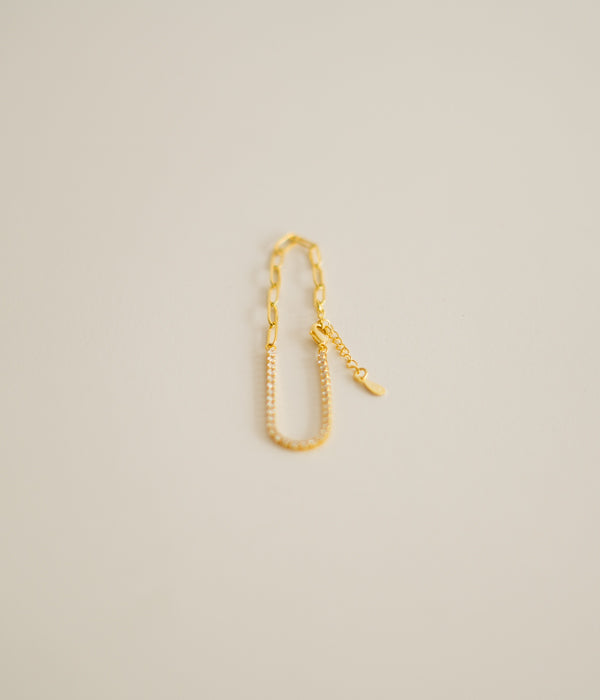 Pulsera cadena y circonitas