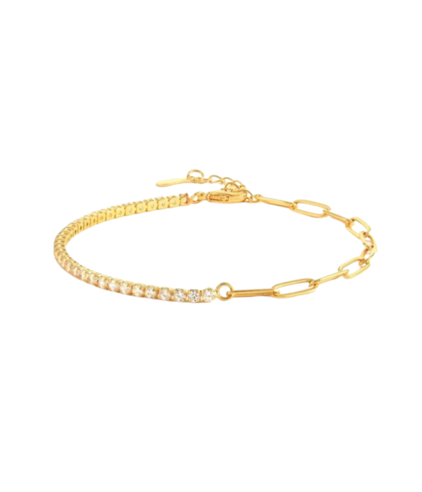 Pulsera cadena y circonitas