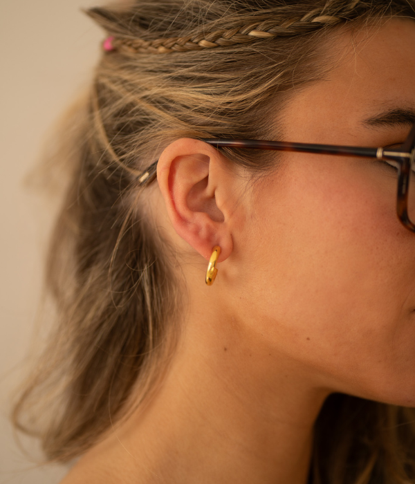 Small thick gold hoop