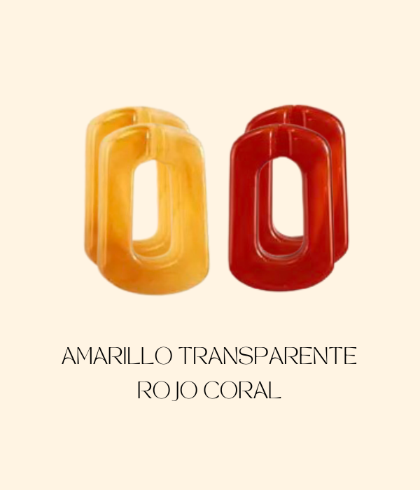 Combinación Amarillo Transparente + Rojo Coral