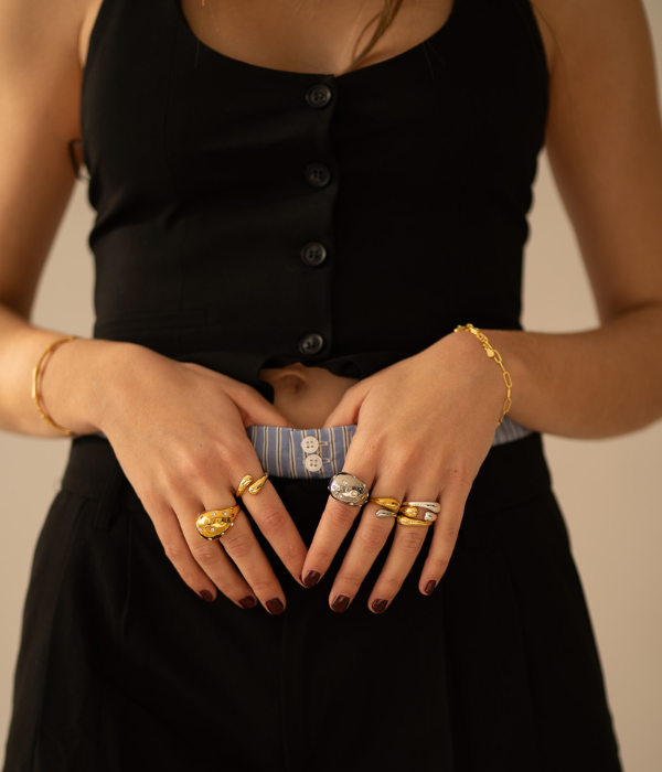 Adjustable double ring