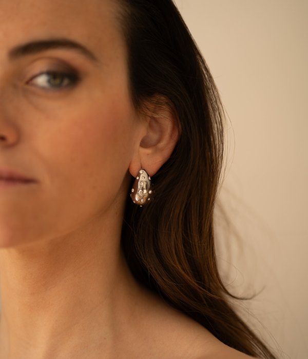 Silver Zirconia Drop Earrings