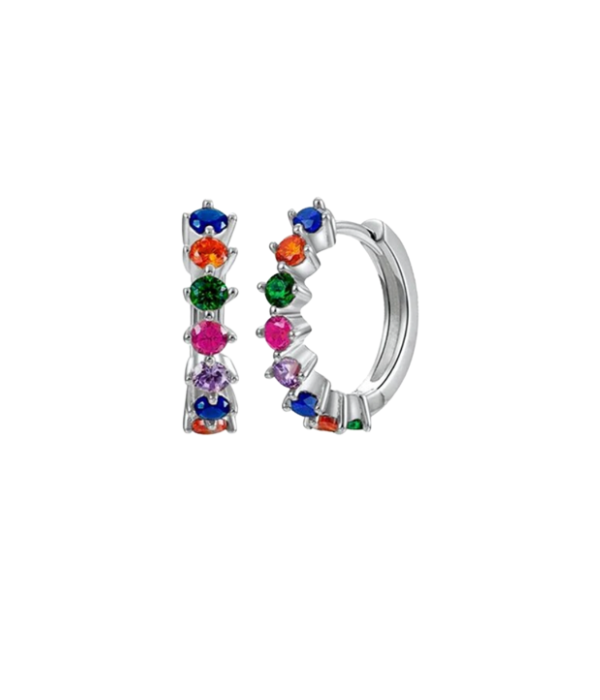 Silver Brilliant Hoop Earring