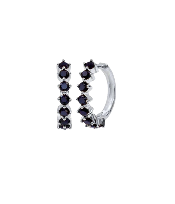Silver Brilliant Hoop Earring