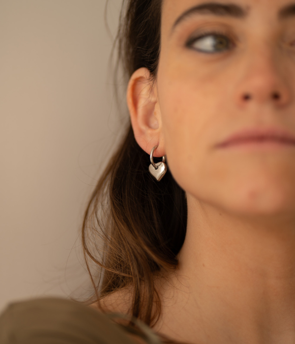 Silver Heart Earrings