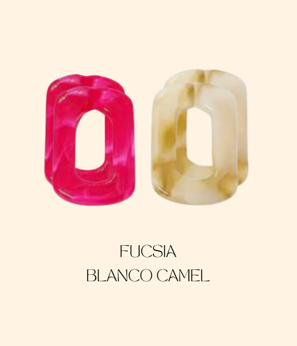 Combinación Fucsia + Blanco Camel