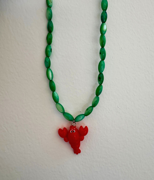 Green Lobster Necklace