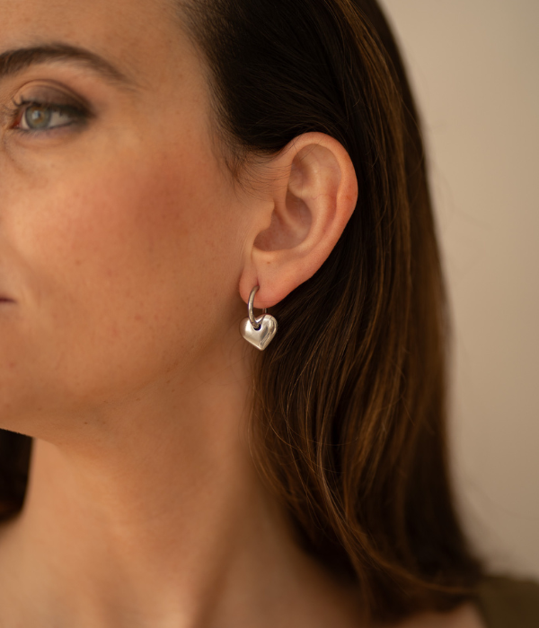 Silver Heart Earrings