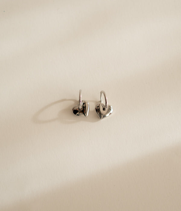 Silver Heart Earrings