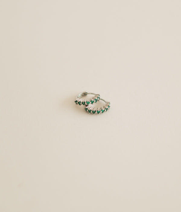 Silver Brilliant Hoop Earring