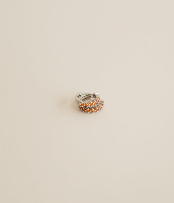 Silver Brilliant Hoop Earring